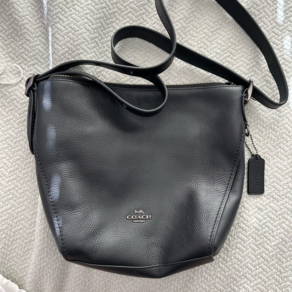 Coach Black Leather Shoulder Bag